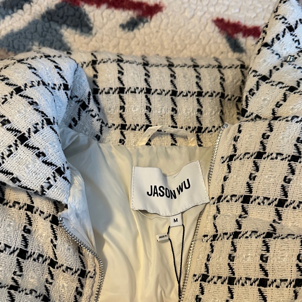 Jason Wu Women's Checkered puffer coat - Picture 2 of 11